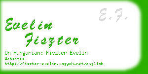 evelin fiszter business card